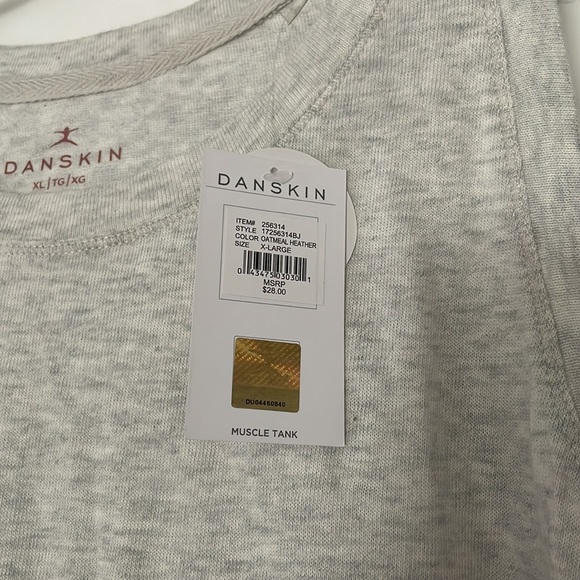 NWT Danskin Muscle Tank Size XL in Oatmeal Heather Color - Picture 4 of 6
